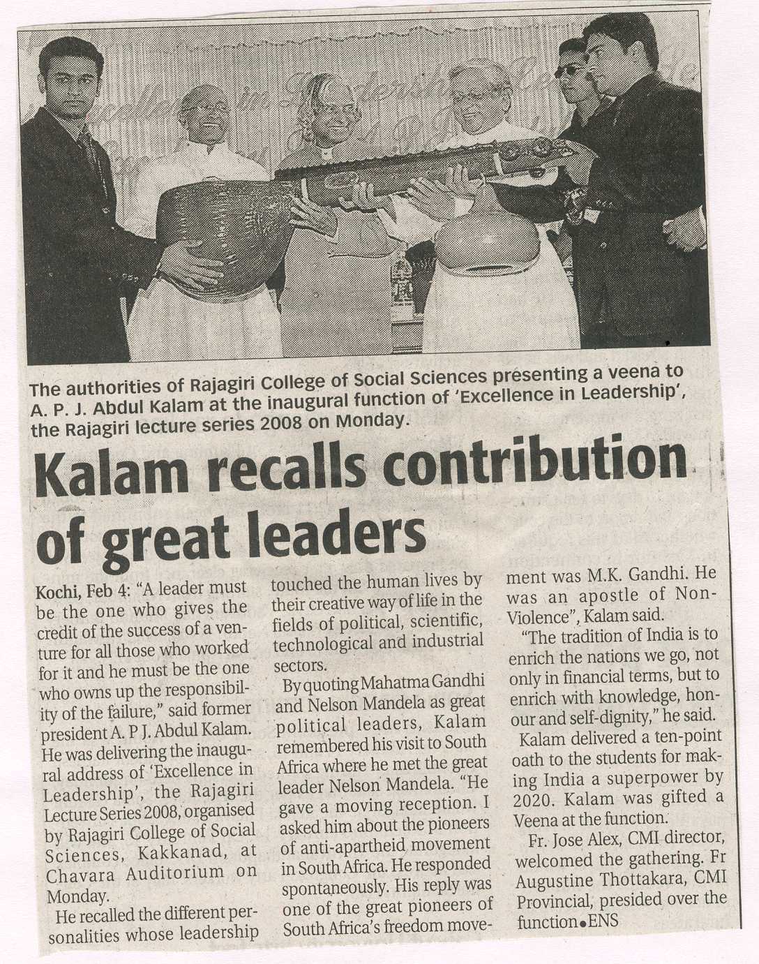 Dr. A.P.J Abdul Kalam's visit