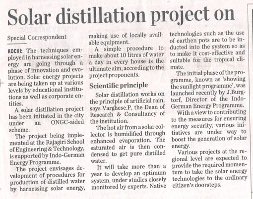 Solar Distillation Project